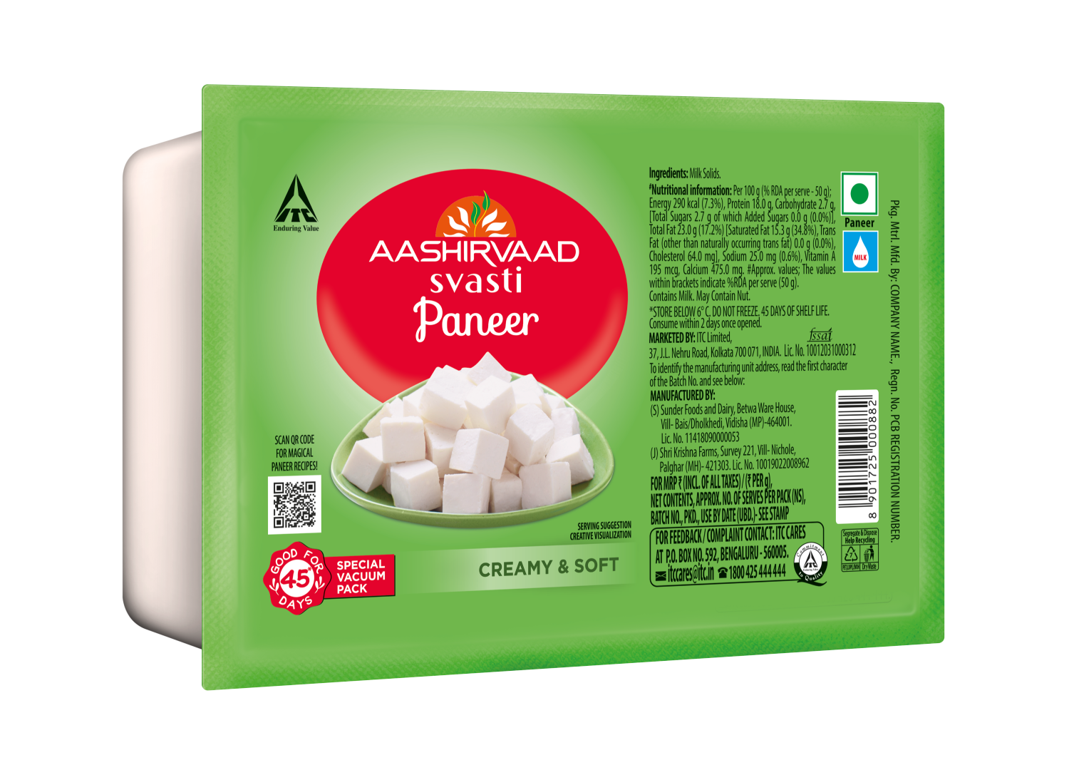 Aashirvaad Svasti Paneer